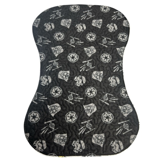 Hand Crafted Flannel Burp Cloth Contoured Padded Fabric Quilted Reversible - Picture 8 of 9